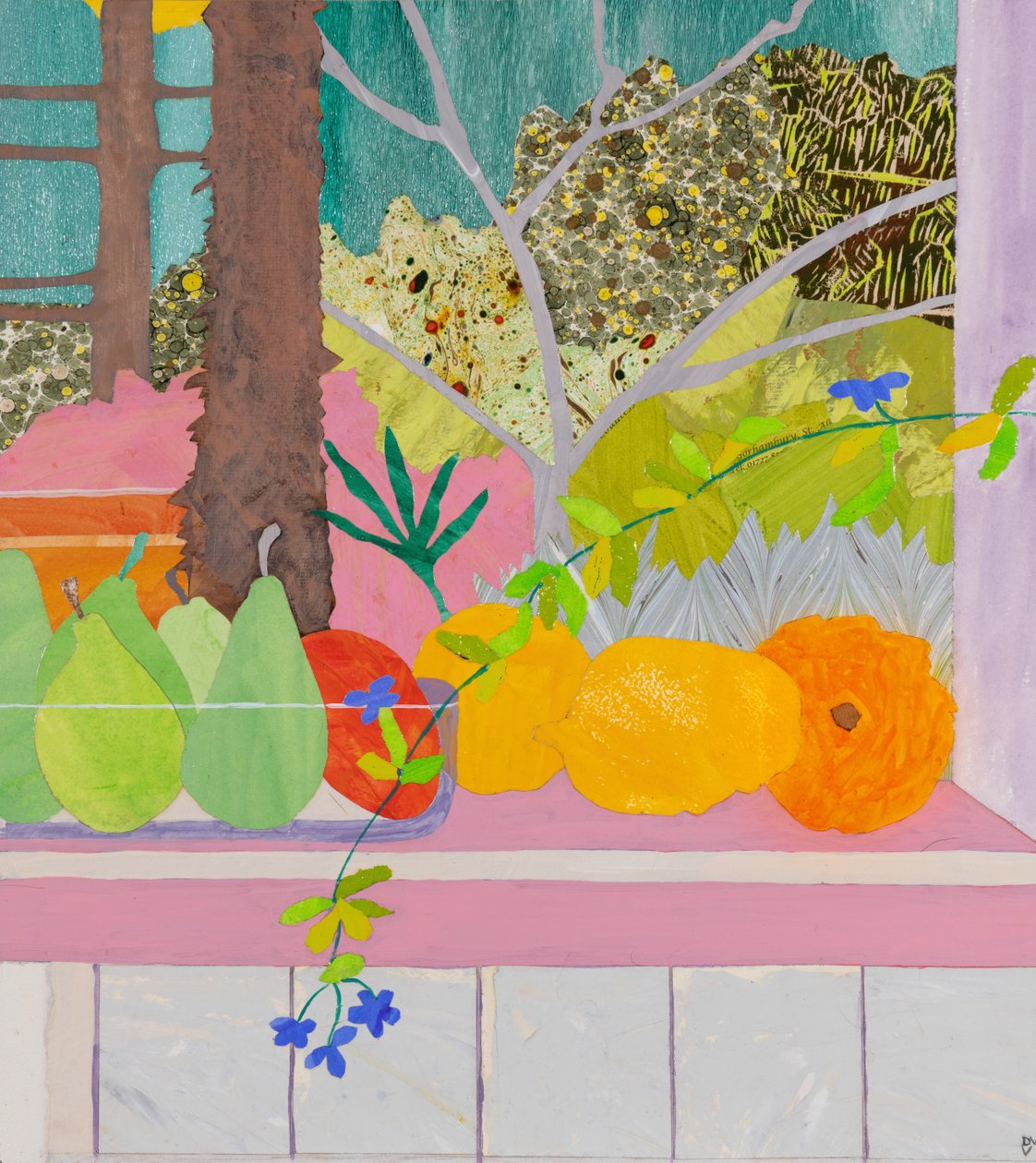 Karantén a Paradicsomban (kollázs) alkotó: Dione Verulam