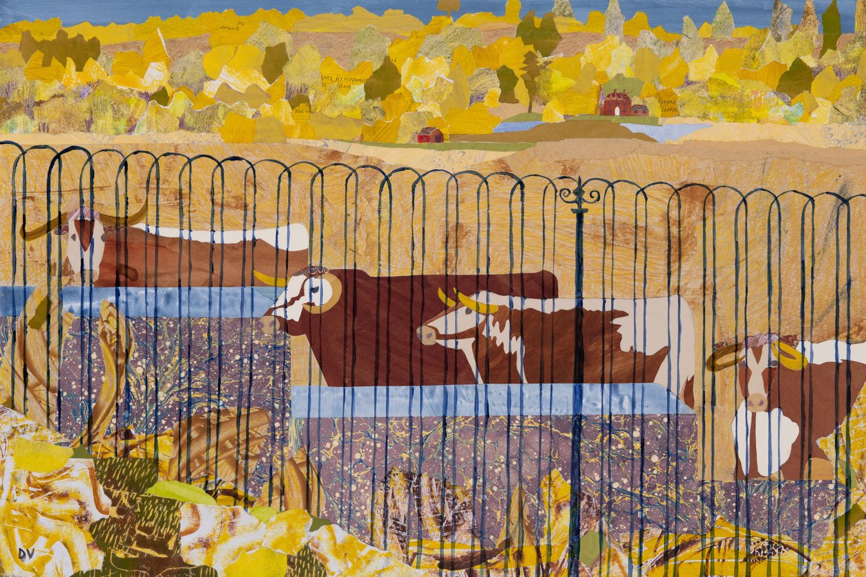 Szomjas hosszúszarvúak, forró nyár (kollázs) alkotó: Dione Verulam