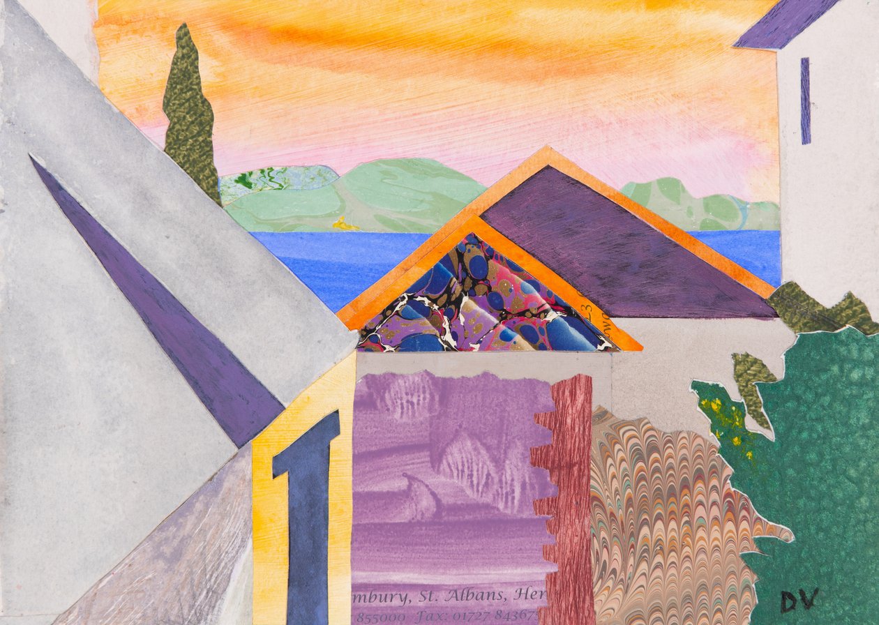 Háromszögek (kollázs) alkotó: Dione Verulam