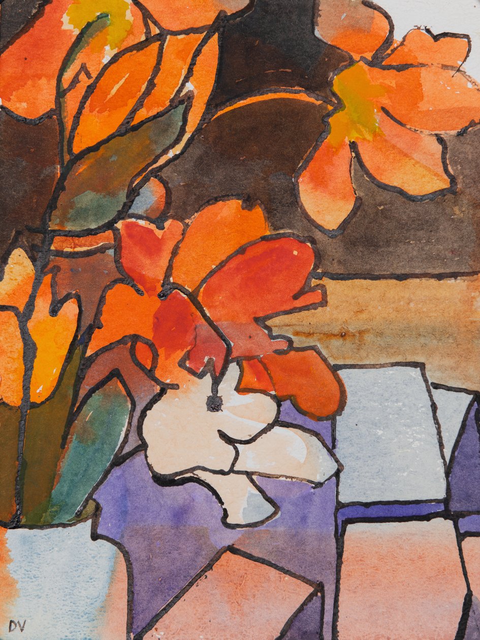 Tulipánok (akvarell és tinta) alkotó: Dione Verulam