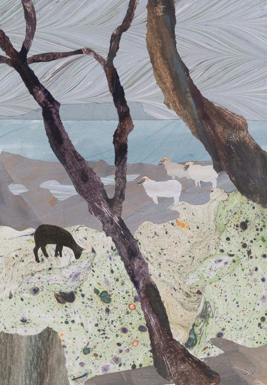 Nedves nap a tenger mellett (kollázs) alkotó: Dione Verulam