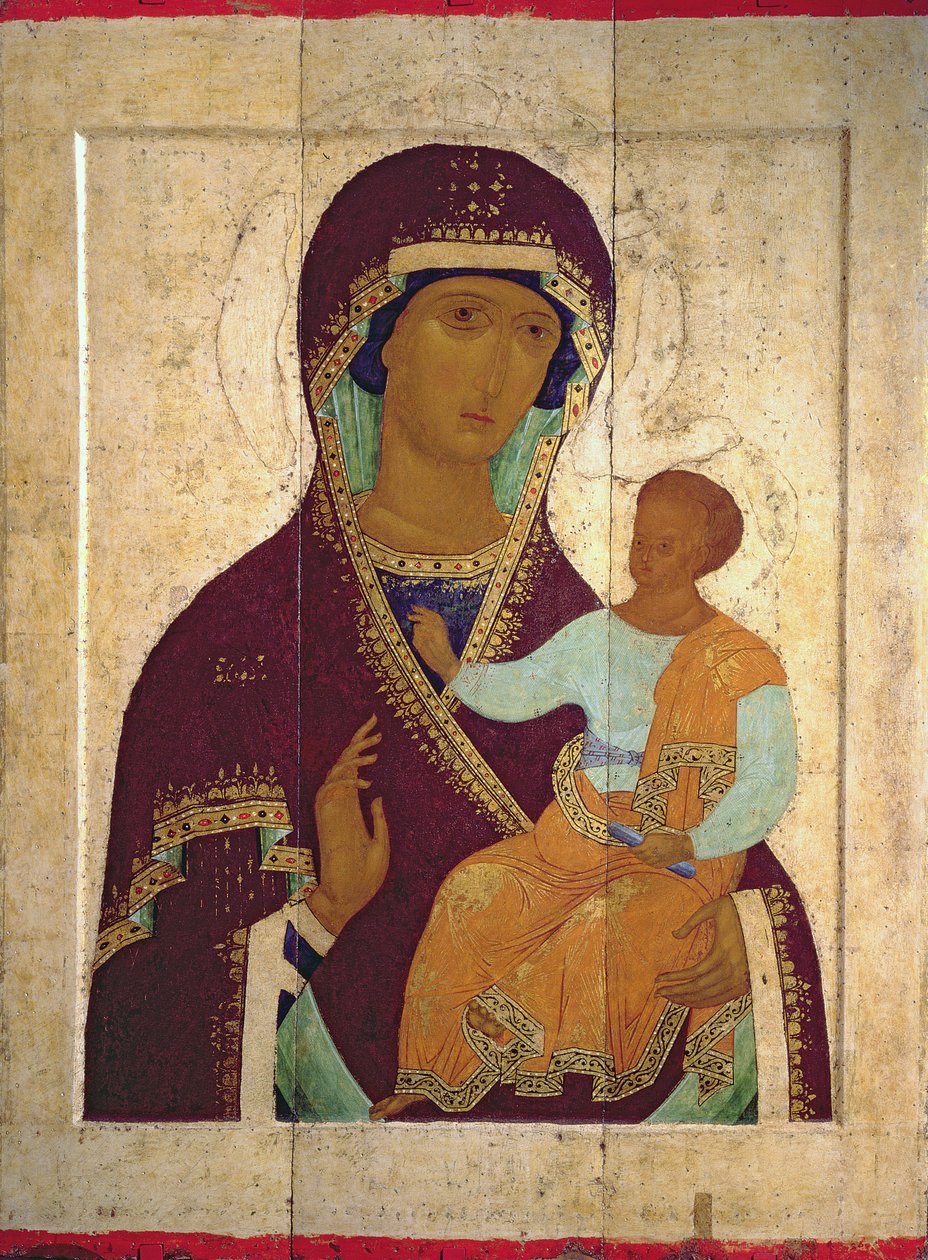 Madonna és Gyermek Hodigitria, orosz ikon, 1502 (tempera a panelen) alkotó: Dionysius