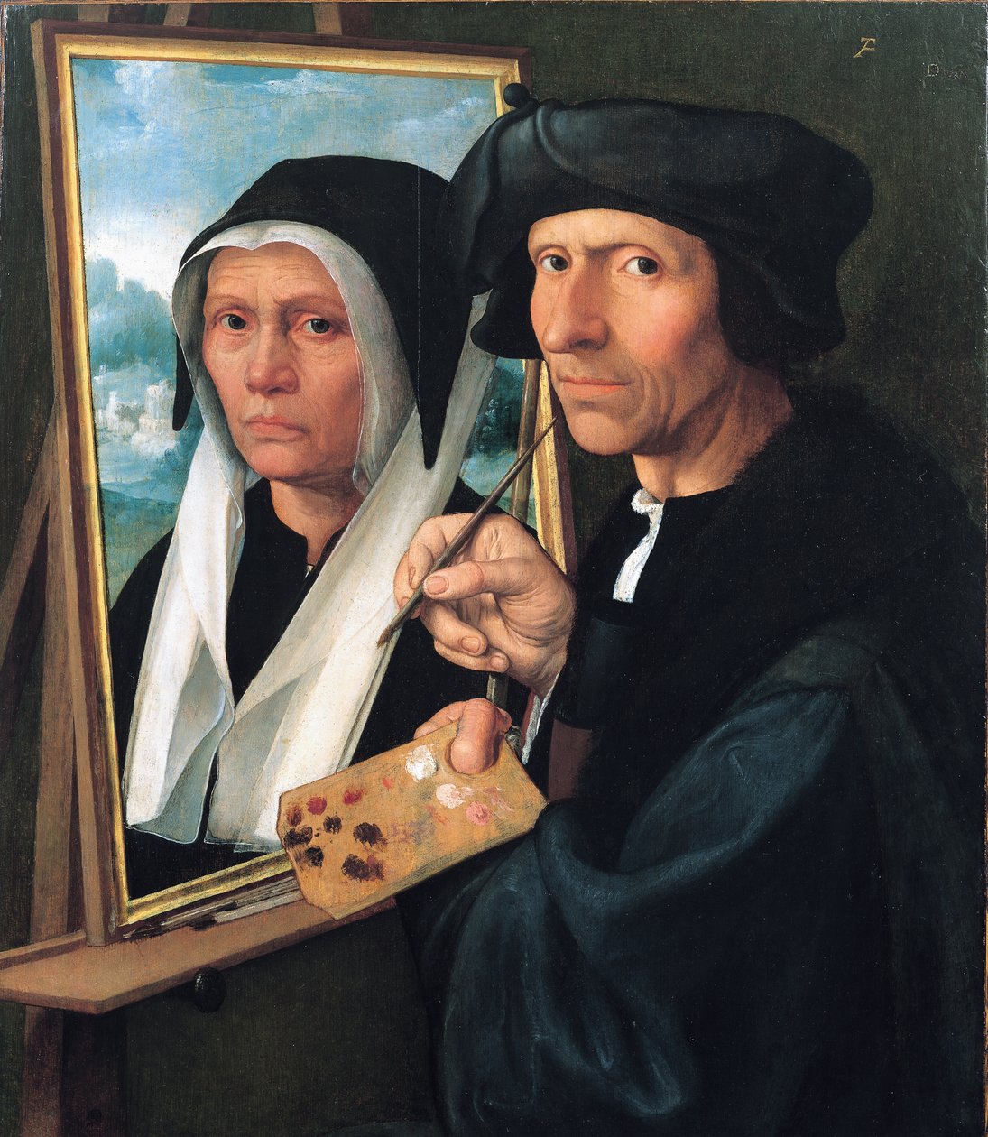 Jacob Cornelisz. van Oostsanen a felesége portréját festette. alkotó: Dirck Jacobsz.