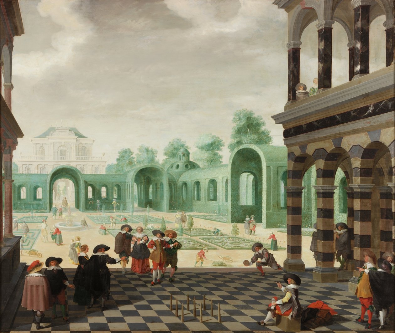 Egy holland kerti jelenet, 1636 alkotó: Dirck van Delen
