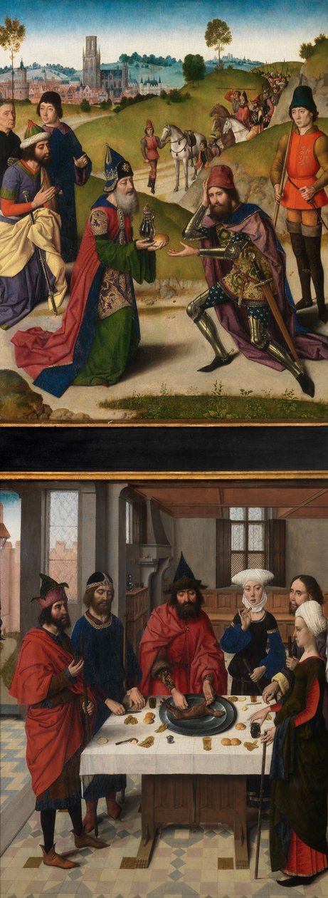 Részlet a Szentségi Oltárról, 1464-68 körül (olaj, tábla) alkotó: Dirck Bouts