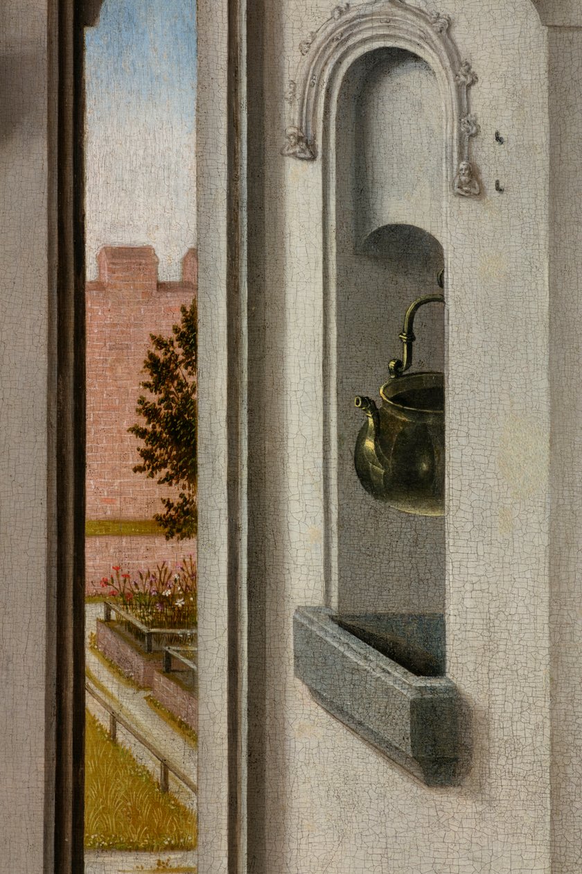 Plébániatemplom (Szent Péter plébániatemplom). festmény. Utolsó vacsora. Dirk Bouts. 1464-1468. Részlet. Központi panel. alkotó: Dirck Bouts