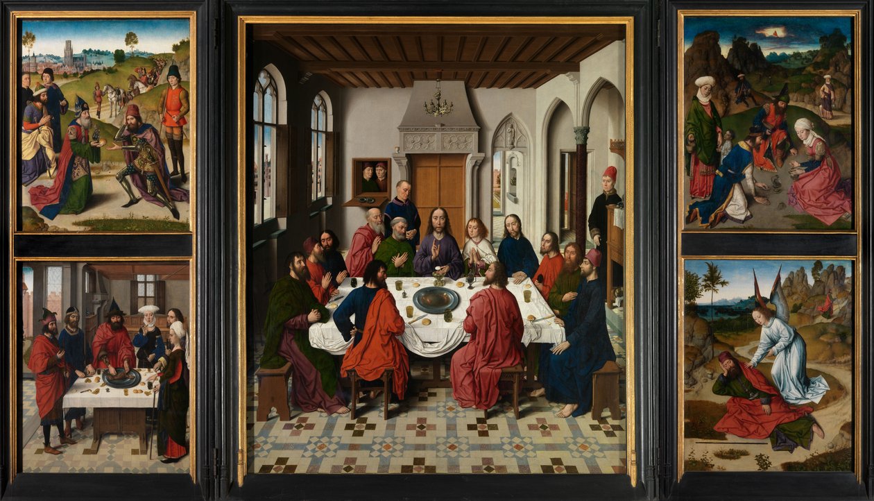 A Szentség Oltárképe, 1464-68 körül (olaj, tábla) alkotó: Dirck Bouts