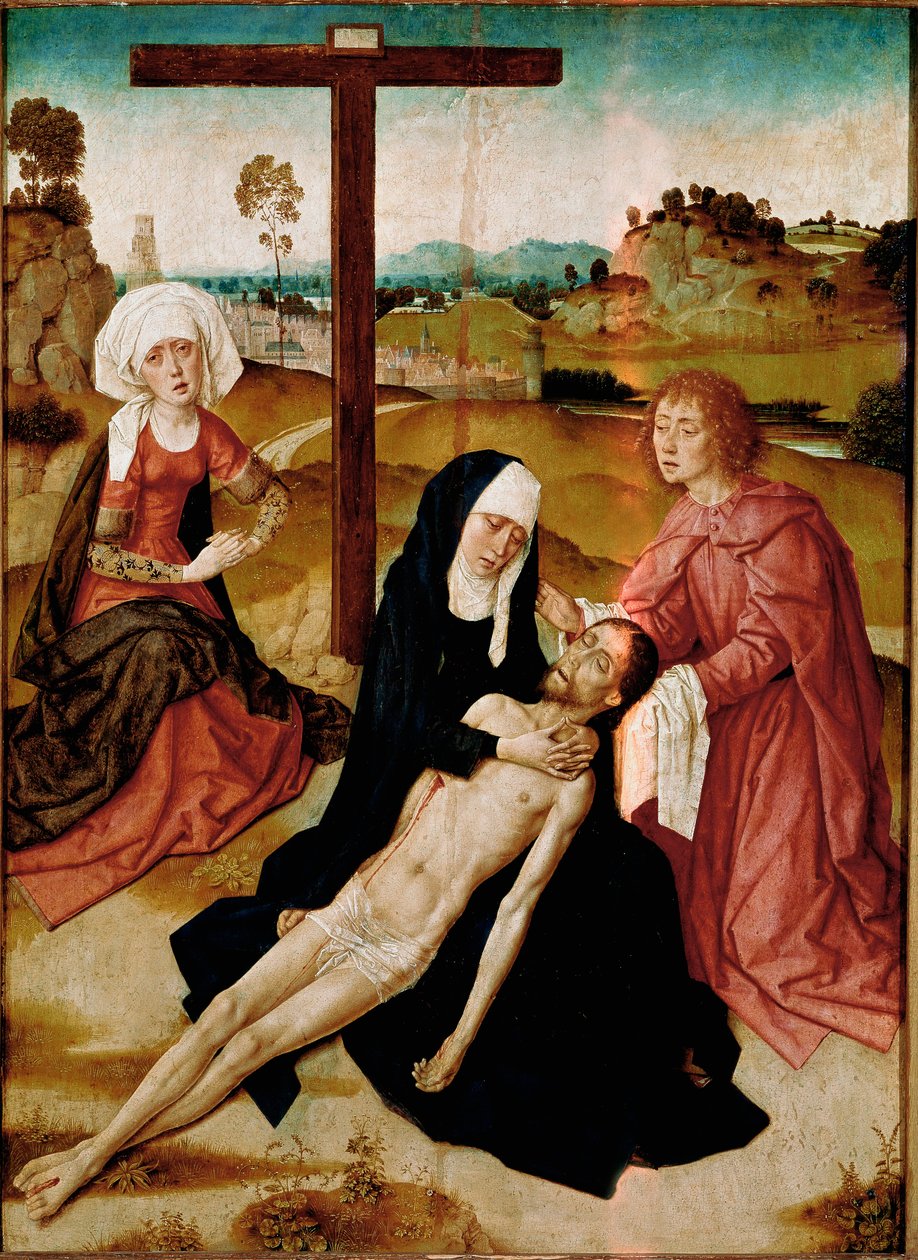 Dirck (Dieric, Dirk) festménye fára: „Krisztus siralmassága” Bouts the Old (az idősebb) (1410-1475) alkotó: Dirck Bouts