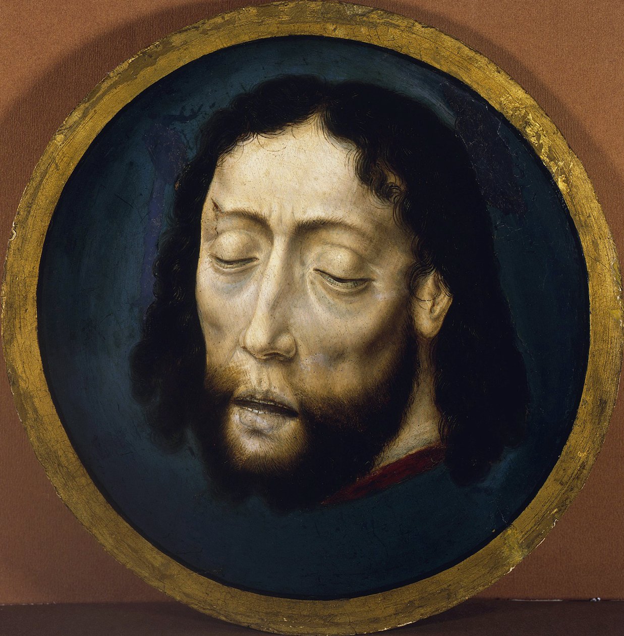Keresztelő Szent János vezetője par Bouts, Dirk (1410/20-1475). Tempera panelen, méret: D 30,8 alkotó: Dirck Bouts