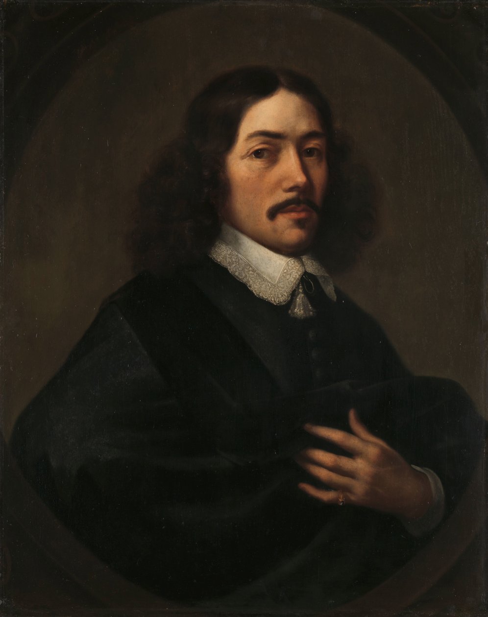 Bartholomeus Vermuydennek tartott férfi portréja (1616/17-1650) alkotó: Dirck Craey