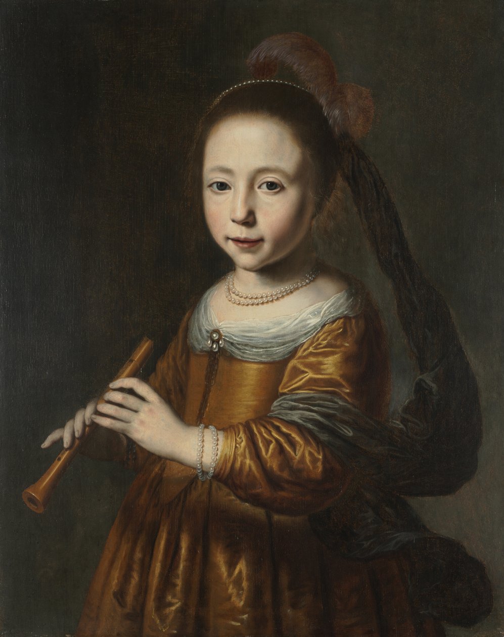 Erzsébet Spiegel portréja alkotó: Dirck Dircksz. Santvoort