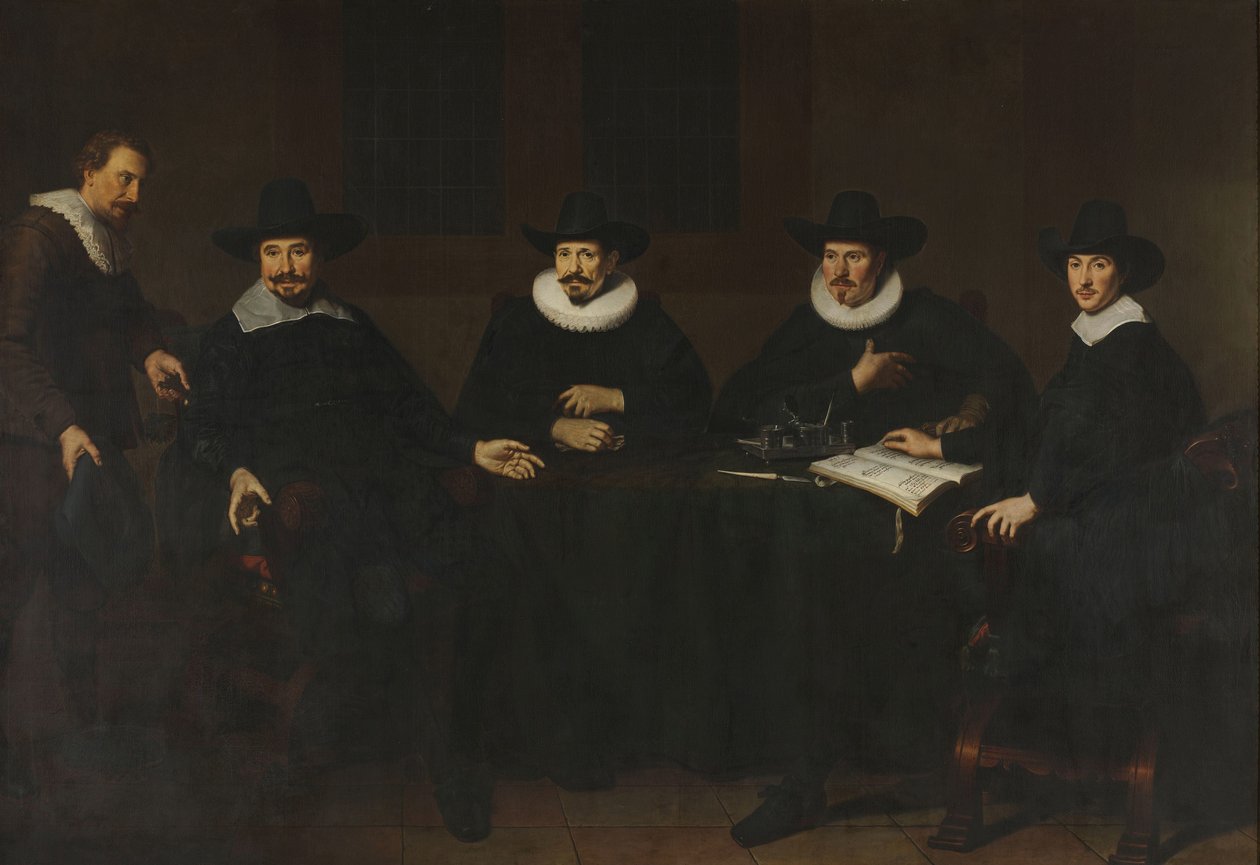 A Saainering kapitányai Amszterdamban, 1643 alkotó: Dirck Dircksz. van Santvoort