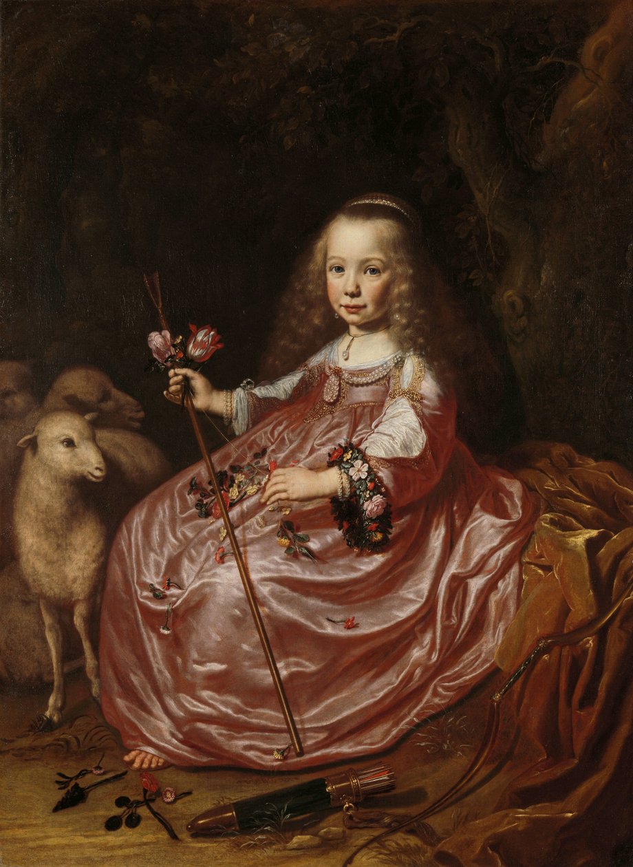Clara Alewijn portréja Clara Alewijn (1635-74(. Abraham Alewijn és Geertruid Hooftman lánya alkotó: Dirck Dircksz. van Santvoort