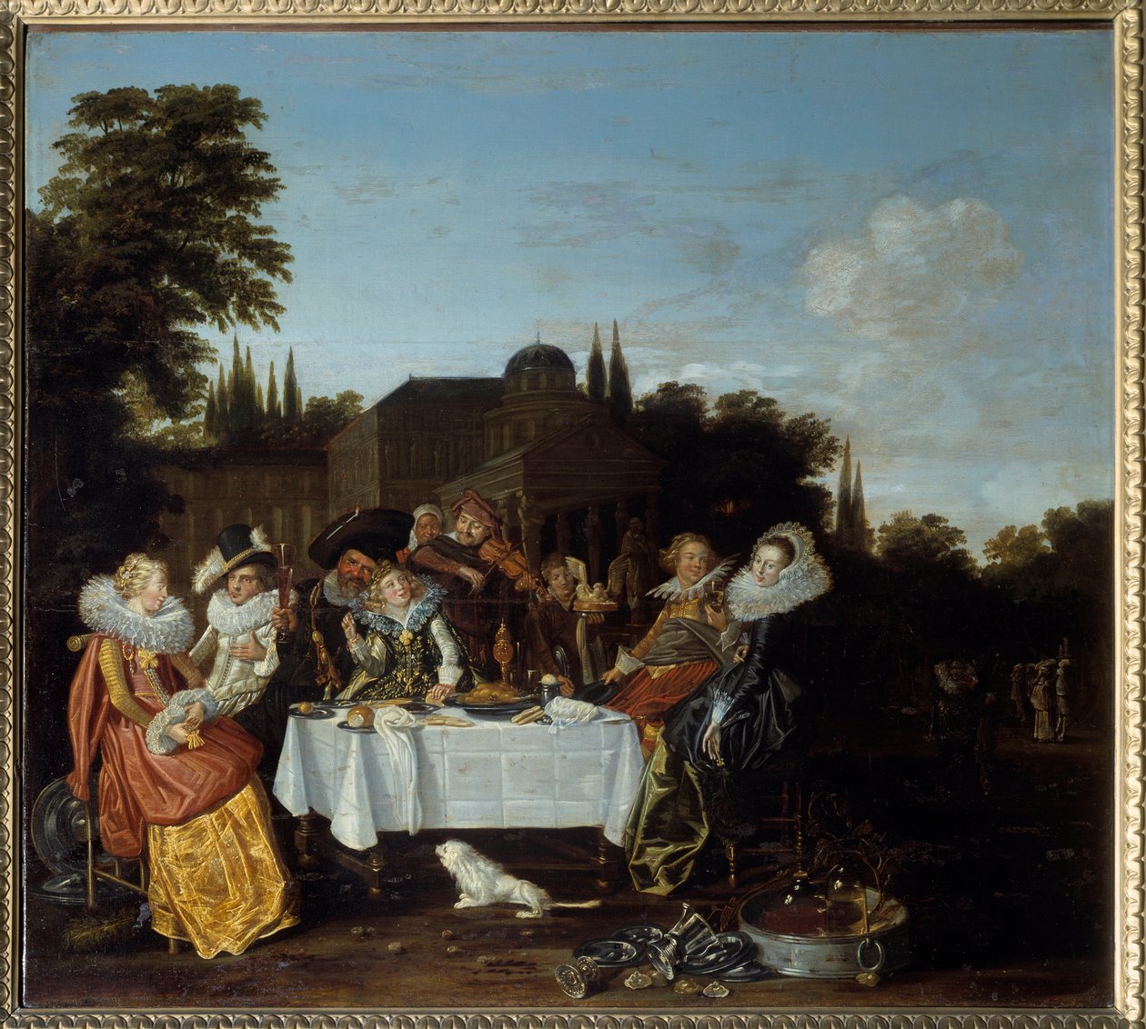 Vidéki lakoma. Dirk Hals (1591-1656) festménye alkotó: Dirck Hals