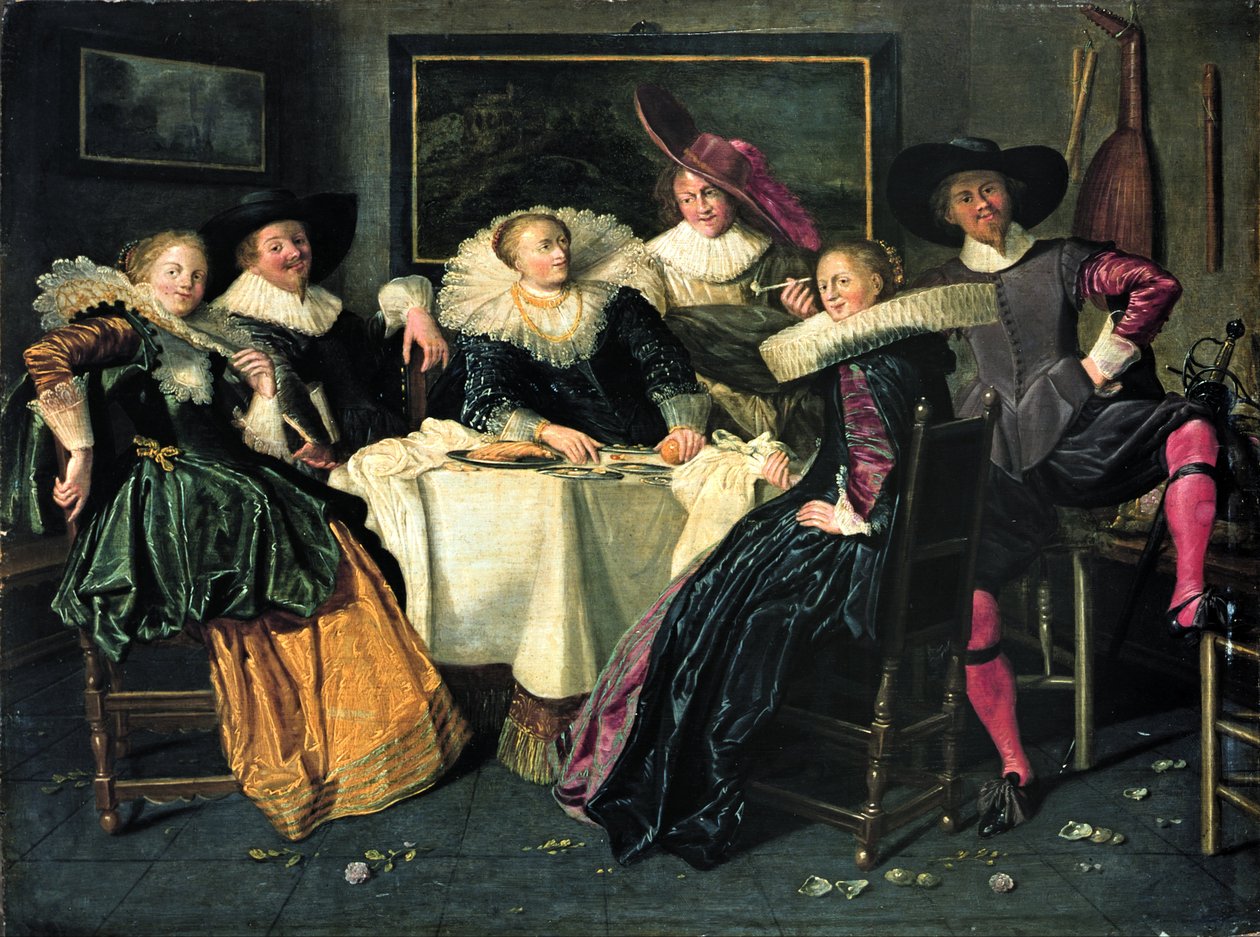 Vidám társaság alkotó: Dirck Hals