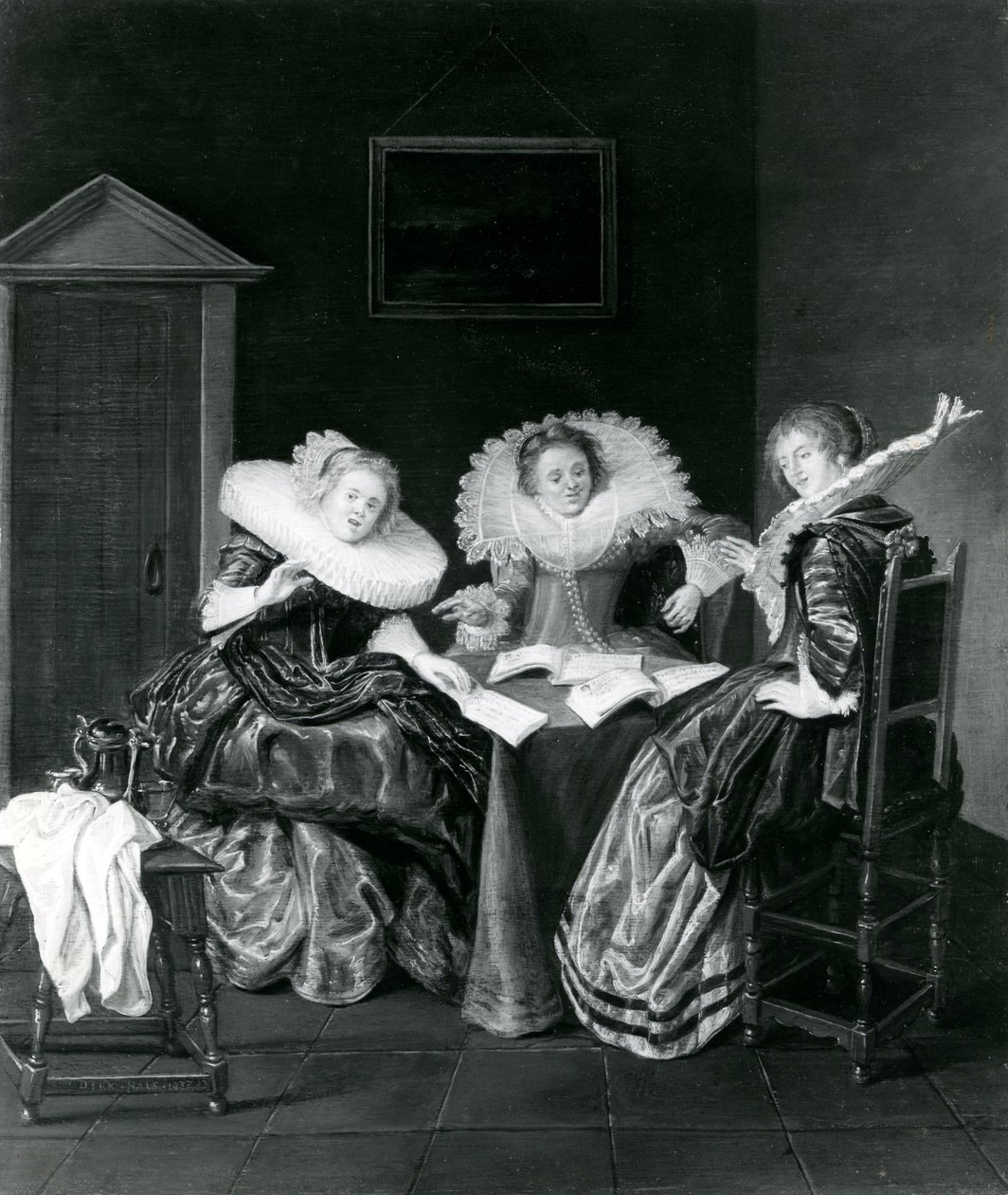 Zenés jelenet, 1637 alkotó: Dirck Hals