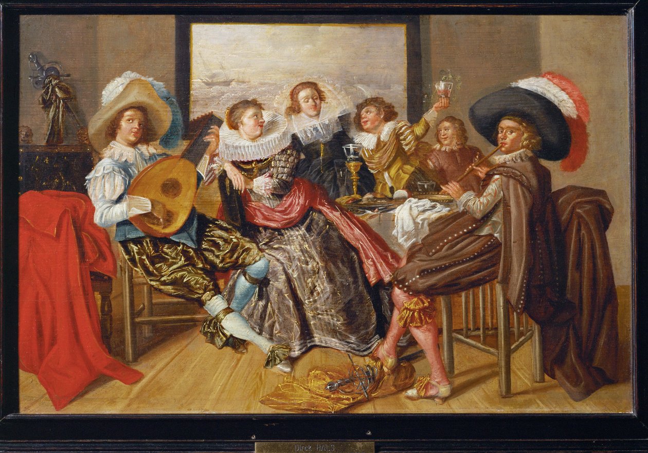 Reunion galante - meleg társaság ... alkotó: Dirck Hals