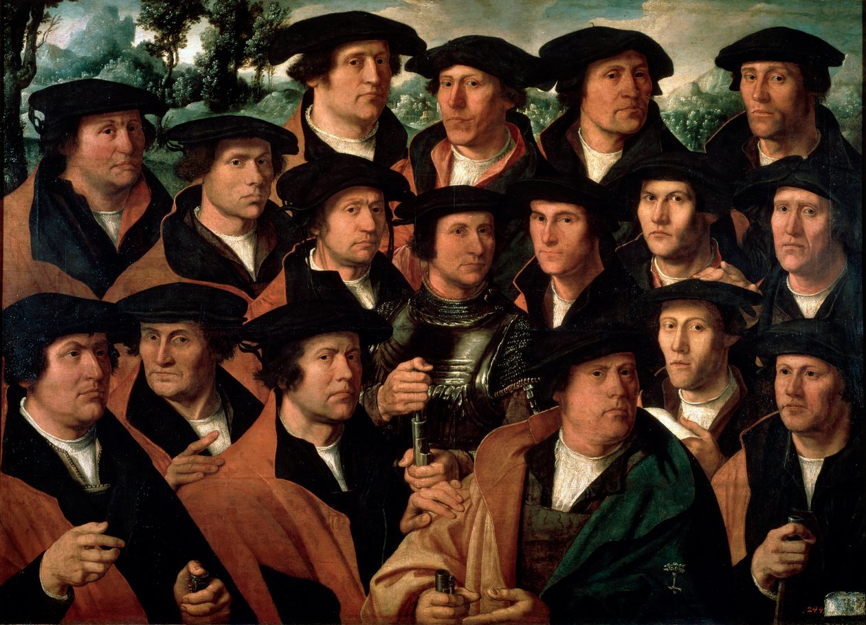 Az Amsterdam Shooting Corporation csoportportréja, 1532. alkotó: Dirck Jacobsz