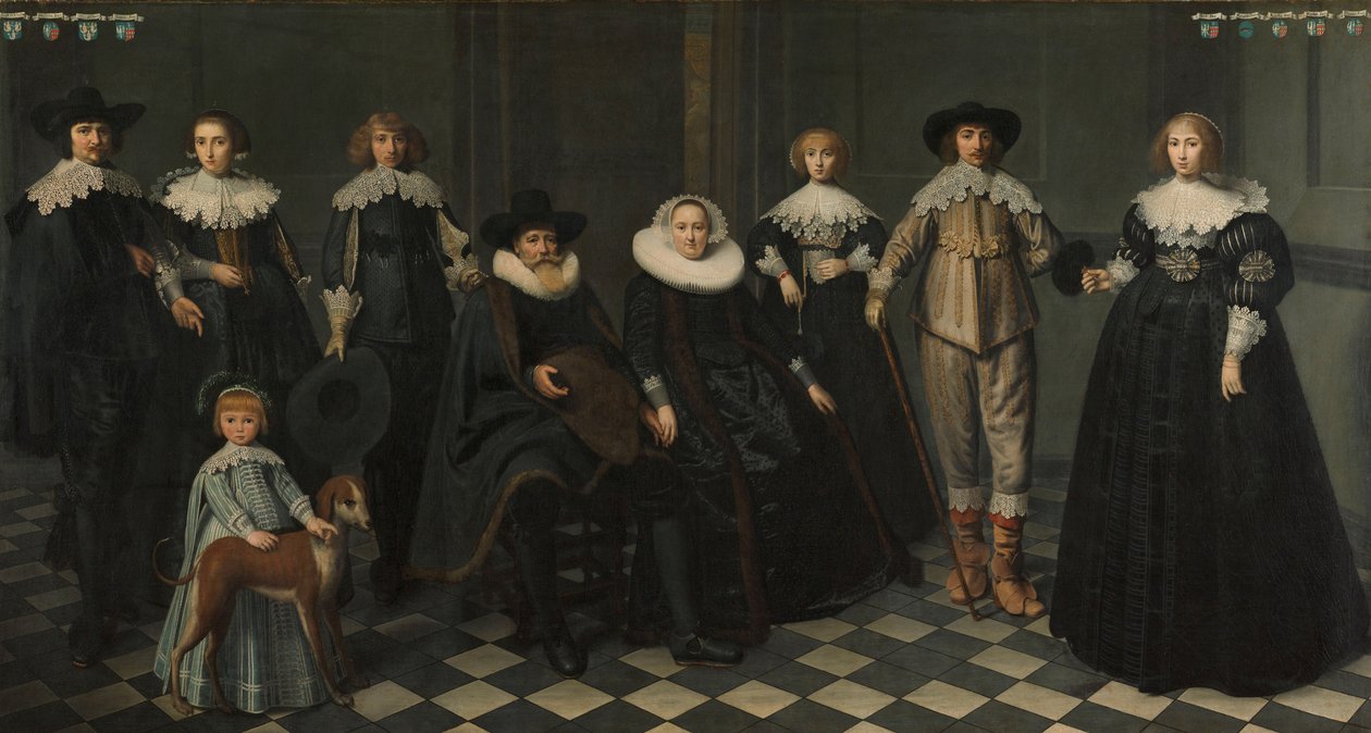 Dirck Bas Jacobsz amszterdami polgármester családjának portréja, 1634-35 alkotó: Dirck Santvoort
