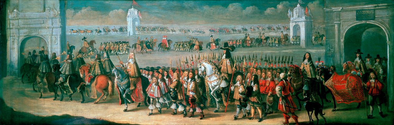 II. Károly feldolgozása a Tower of Londontól Westminsterig, 1661. április 22 alkotó: Dirck Stoop