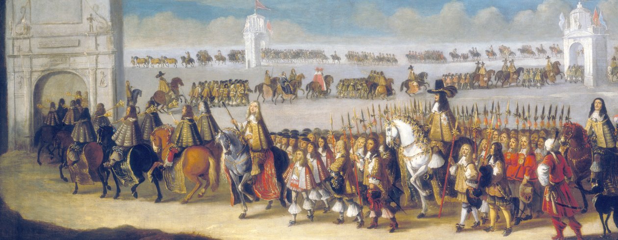 „II. Károly kavalkádja London városán keresztül, 1661. április 22.”, 1662. alkotó: Dirck Stoop