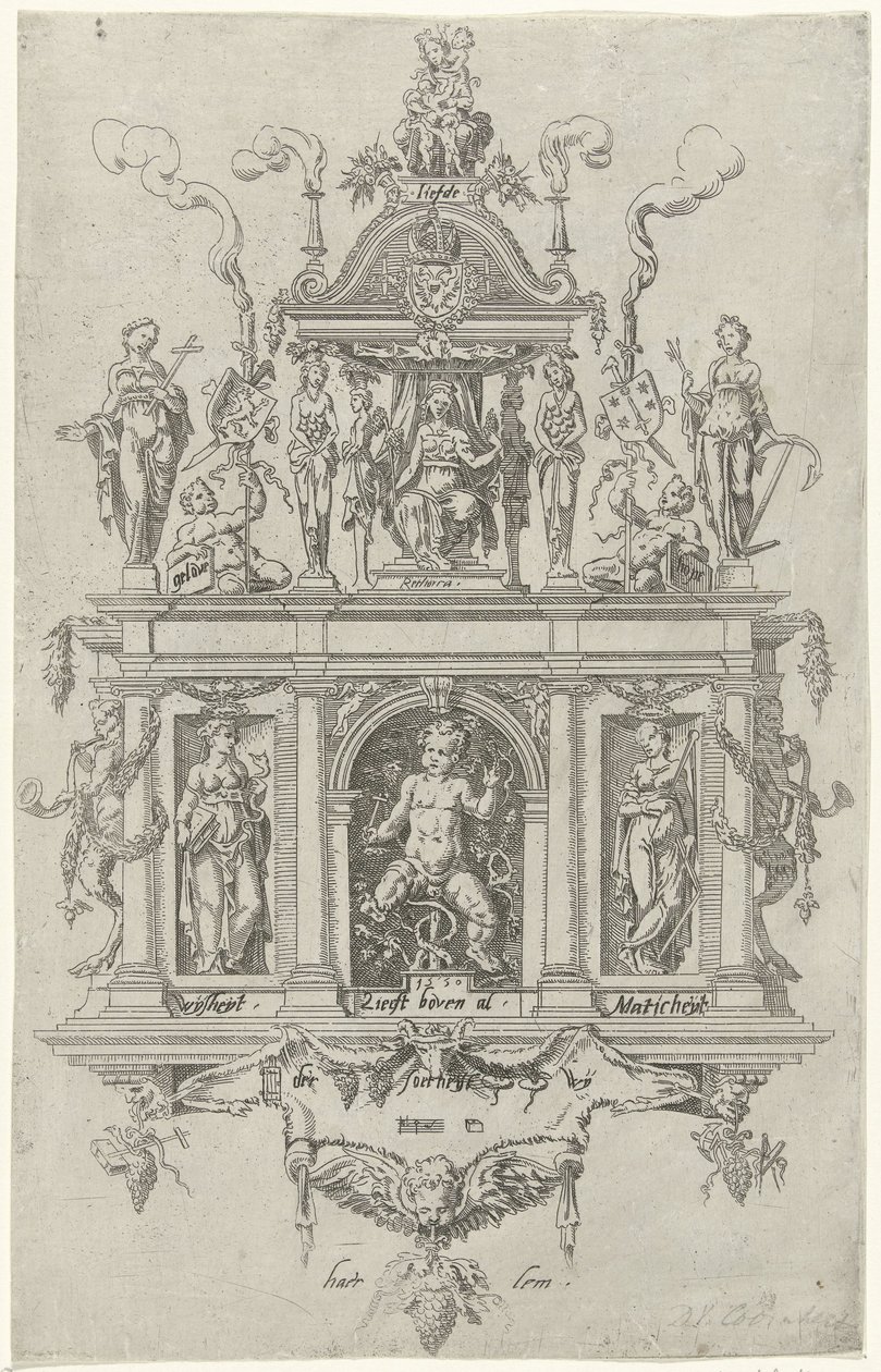A haarlemi retorikakamara Blazonja De Wijngaertrancken alkotó: Dirck Volckertsz. Coornhert (attributed to)