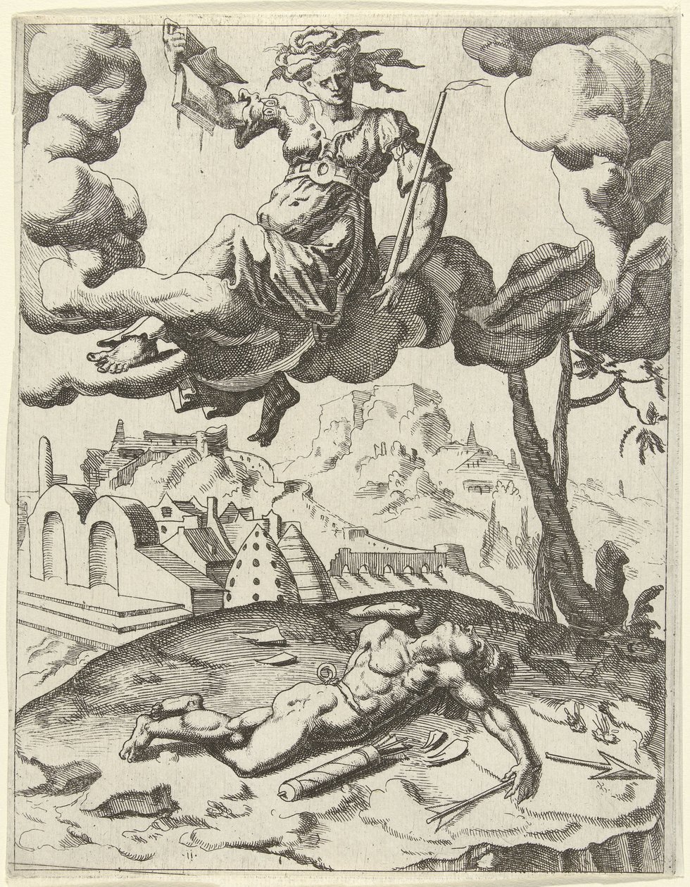 A hit legyőzi az érzéki szerelmet Petrarch diadalai (sorozat címe) alkotó: Dirck Volckertsz. Coornhert (possibly)