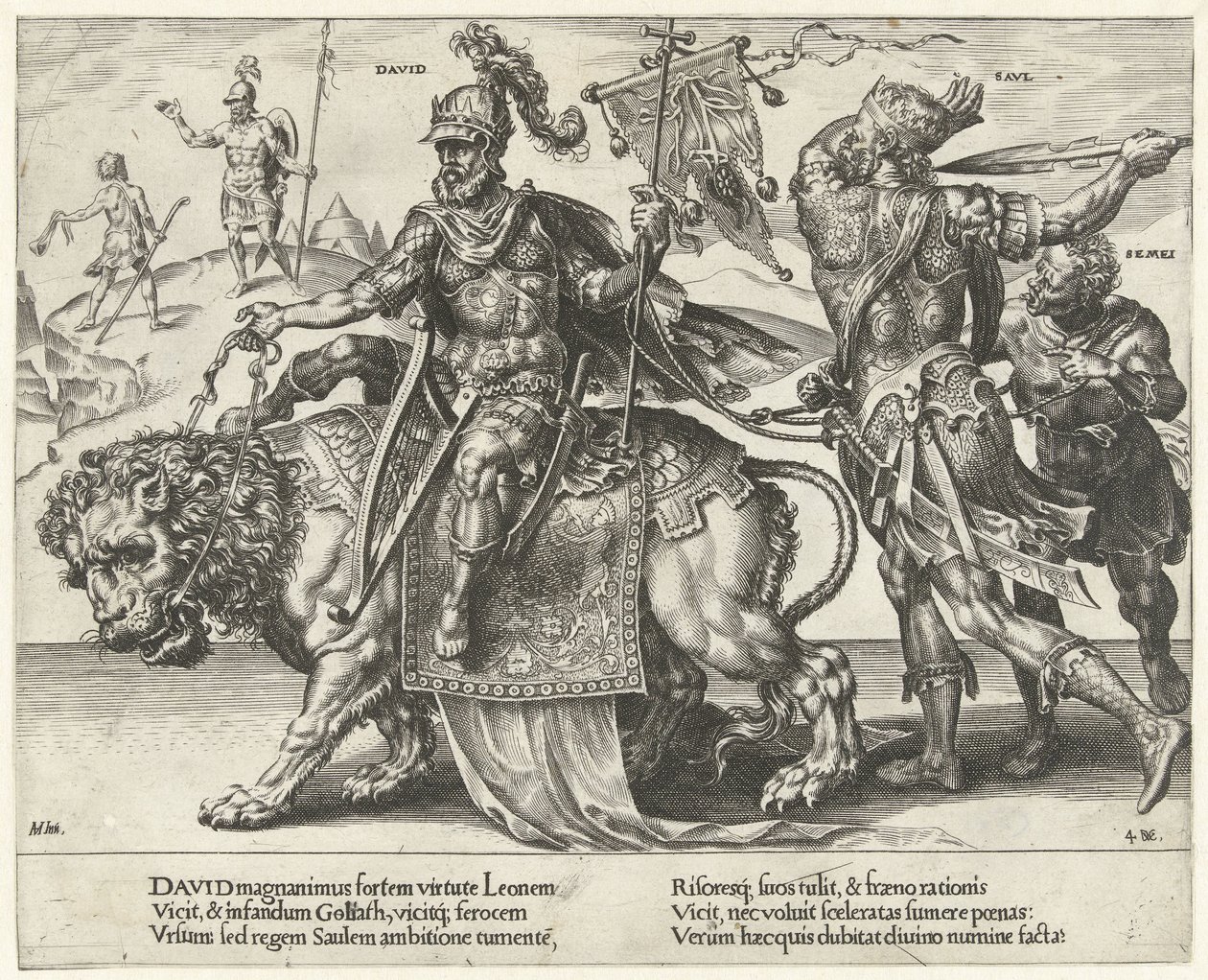 Dávid diadala A türelem diadala (sorozat címe) Patientiae Trivmphvs (sorozat címe) alkotó: Dirck Volckertsz. Coornhert