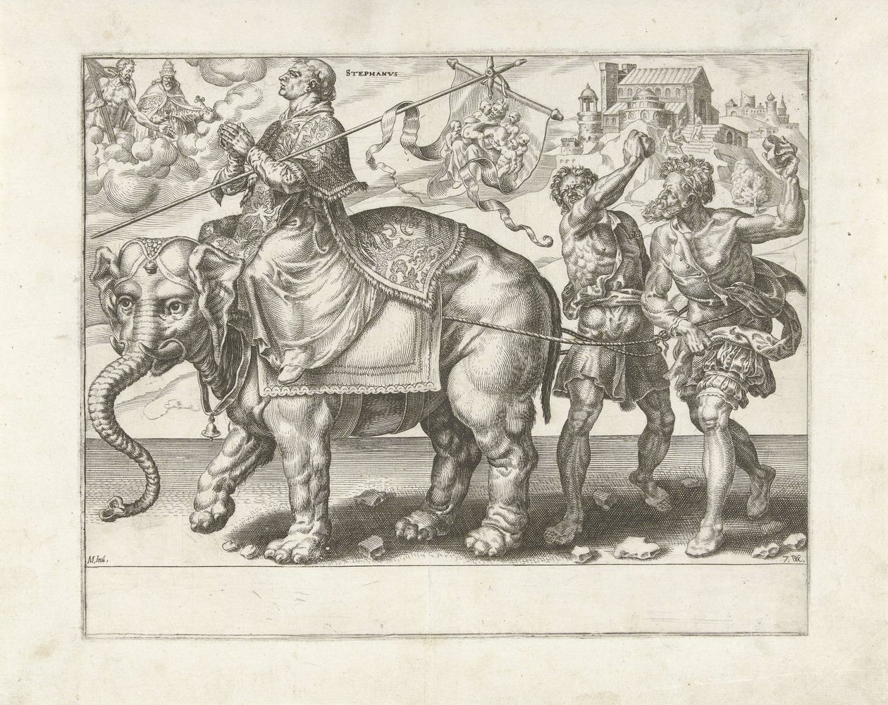 István diadala A türelem diadala (sorozat címe) Patientiae Trivmphvs (sorozat címe) alkotó: Dirck Volckertsz. Coornhert