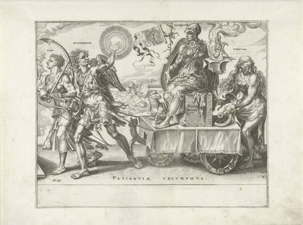 A türelem diadala (Patientia) A türelem diadala (sorozat címe) Patientiae Trivmphvs (sorozat címe) alkotó: Dirck Volckertsz. Coornhert