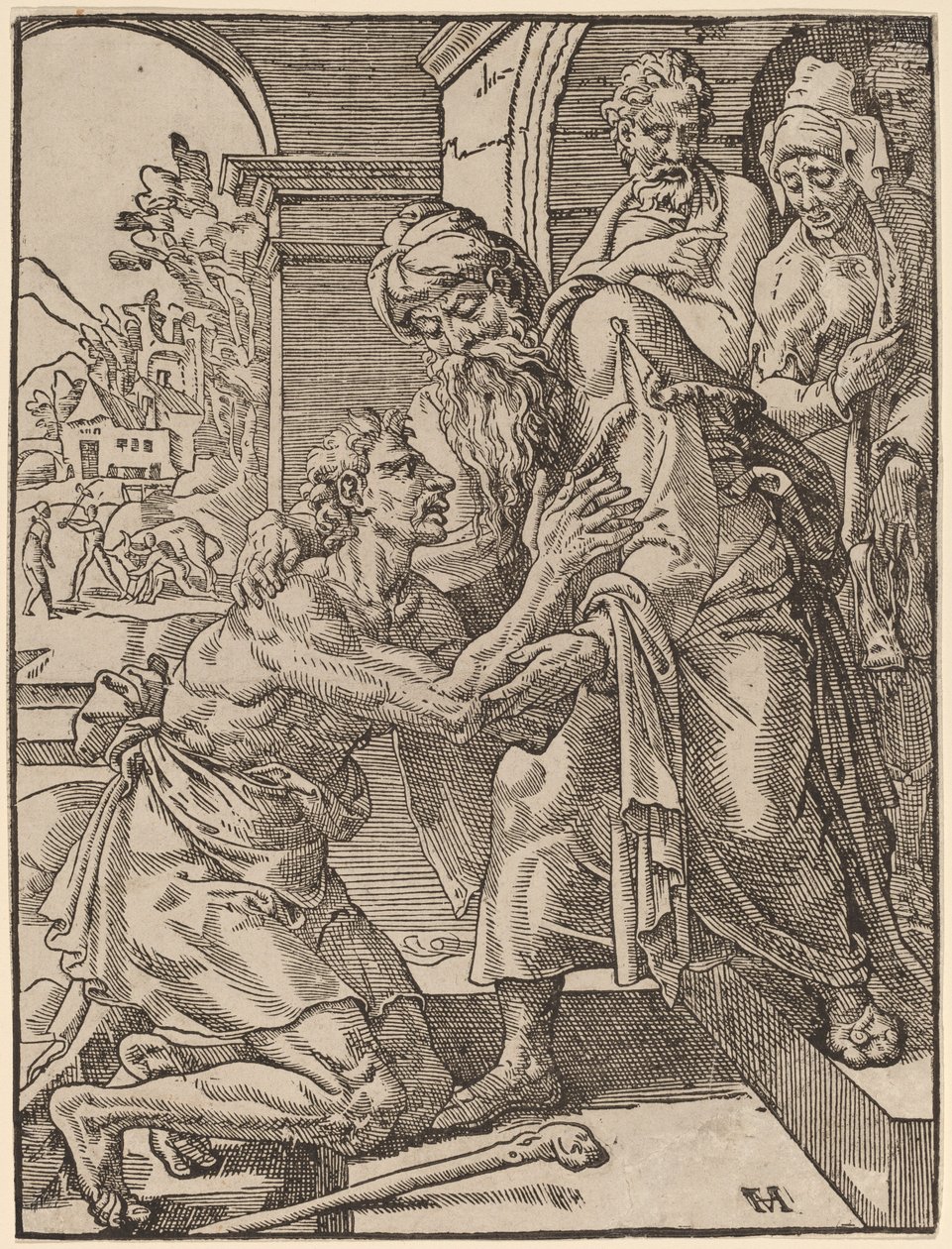 A tékozló fiú visszatérése alkotó: Dirck Volckertz Coornhert after Maerten van Heemskerck