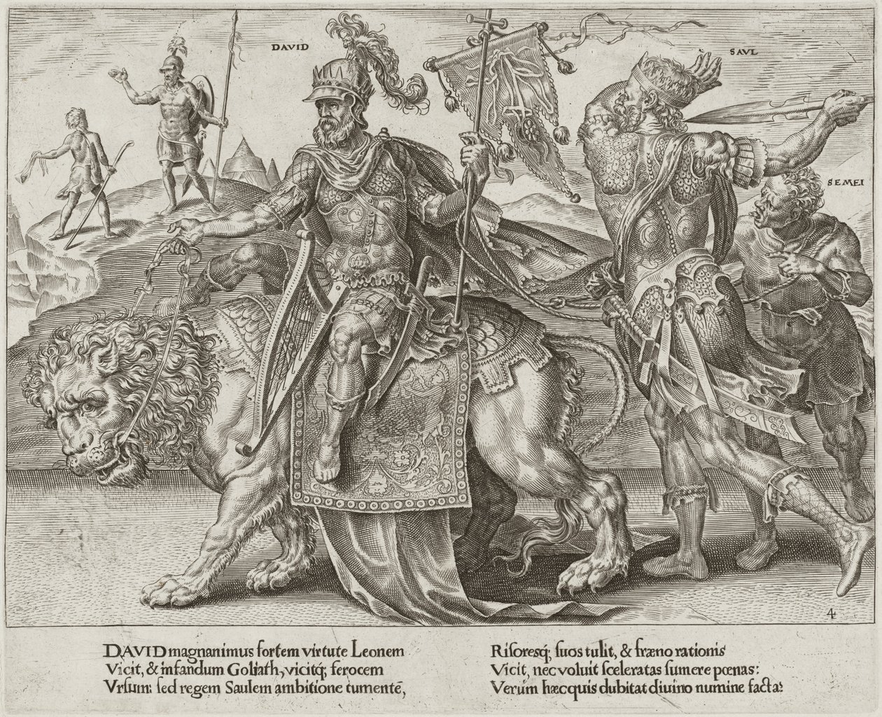 Dávid diadala alkotó: Dirck Volckertz Coornhert after Maerten van Heemskerck