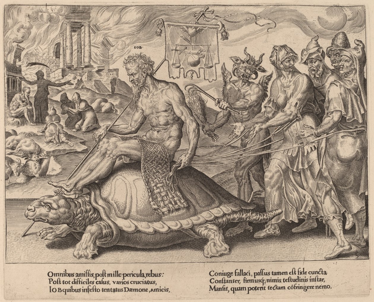 Jób diadala alkotó: Dirck Volckertz Coornhert after Maerten van Heemskerck