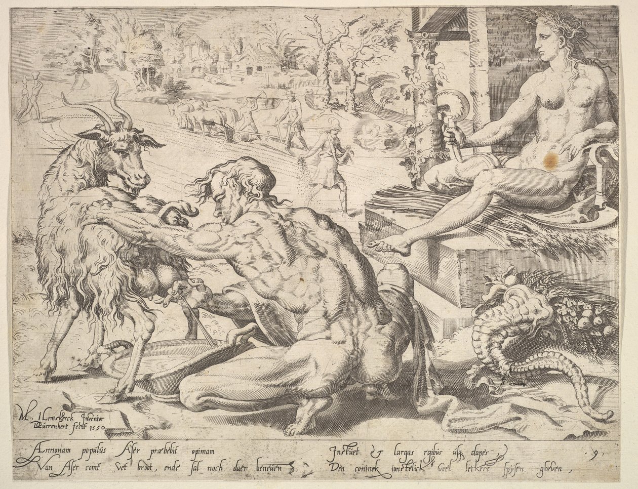 Asher, A tizenkét pátriárka című sorozatból, 1550. alkotó: Dirck Volkertsen Coornhert