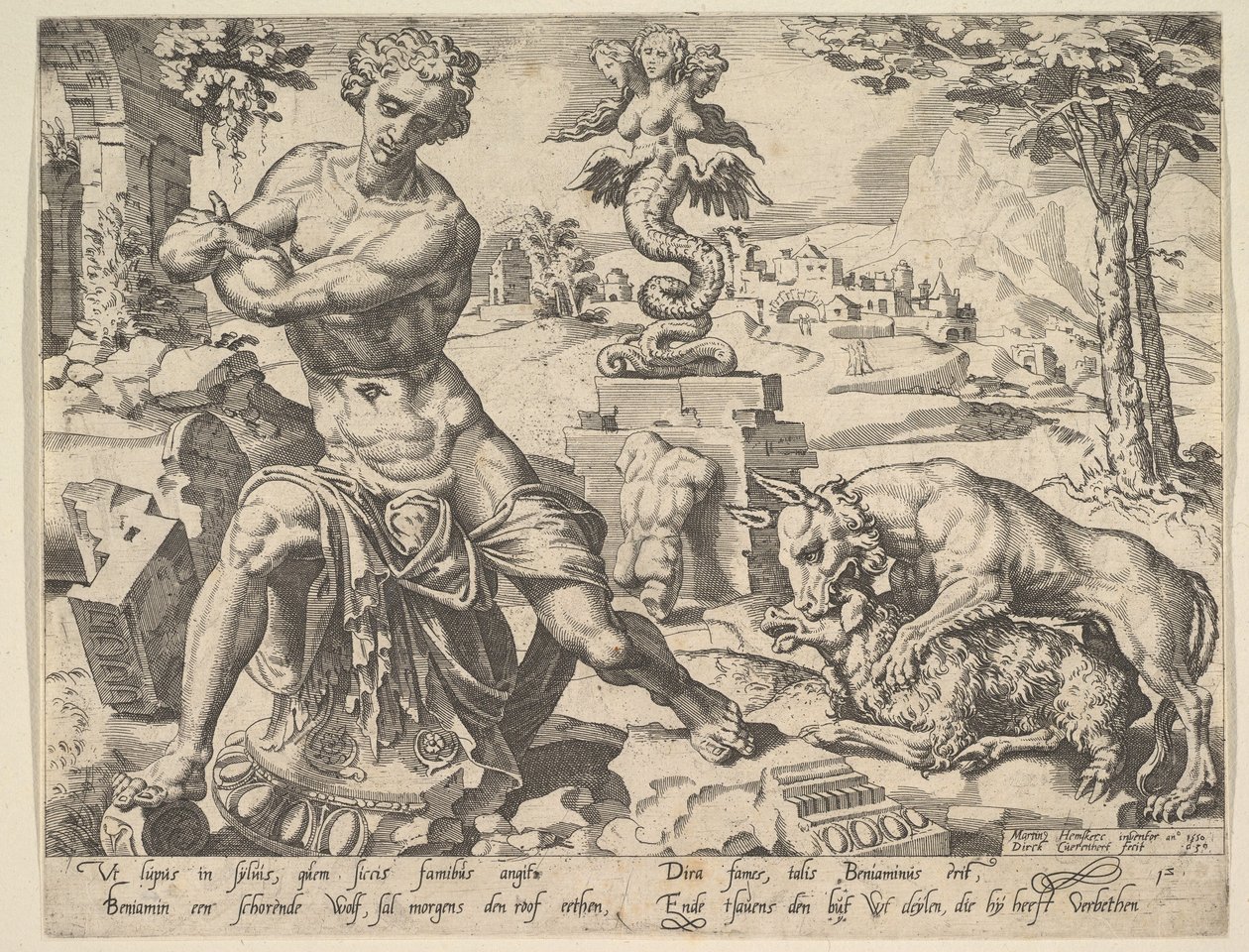 Benjamin, A tizenkét pátriárka című sorozatból, 1550. alkotó: Dirck Volkertsen Coornhert
