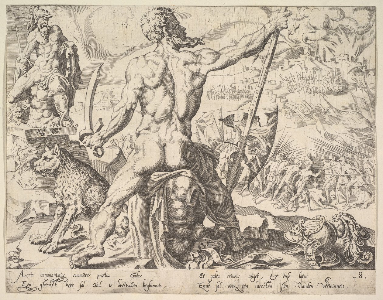 Gad, A tizenkét pátriárka című sorozatból, 1550. alkotó: Dirck Volkertsen Coornhert