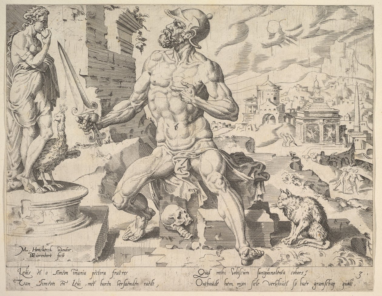 Simeon, A tizenkét pátriárka című sorozatból, 1550. alkotó: Dirck Volkertsen Coornhert