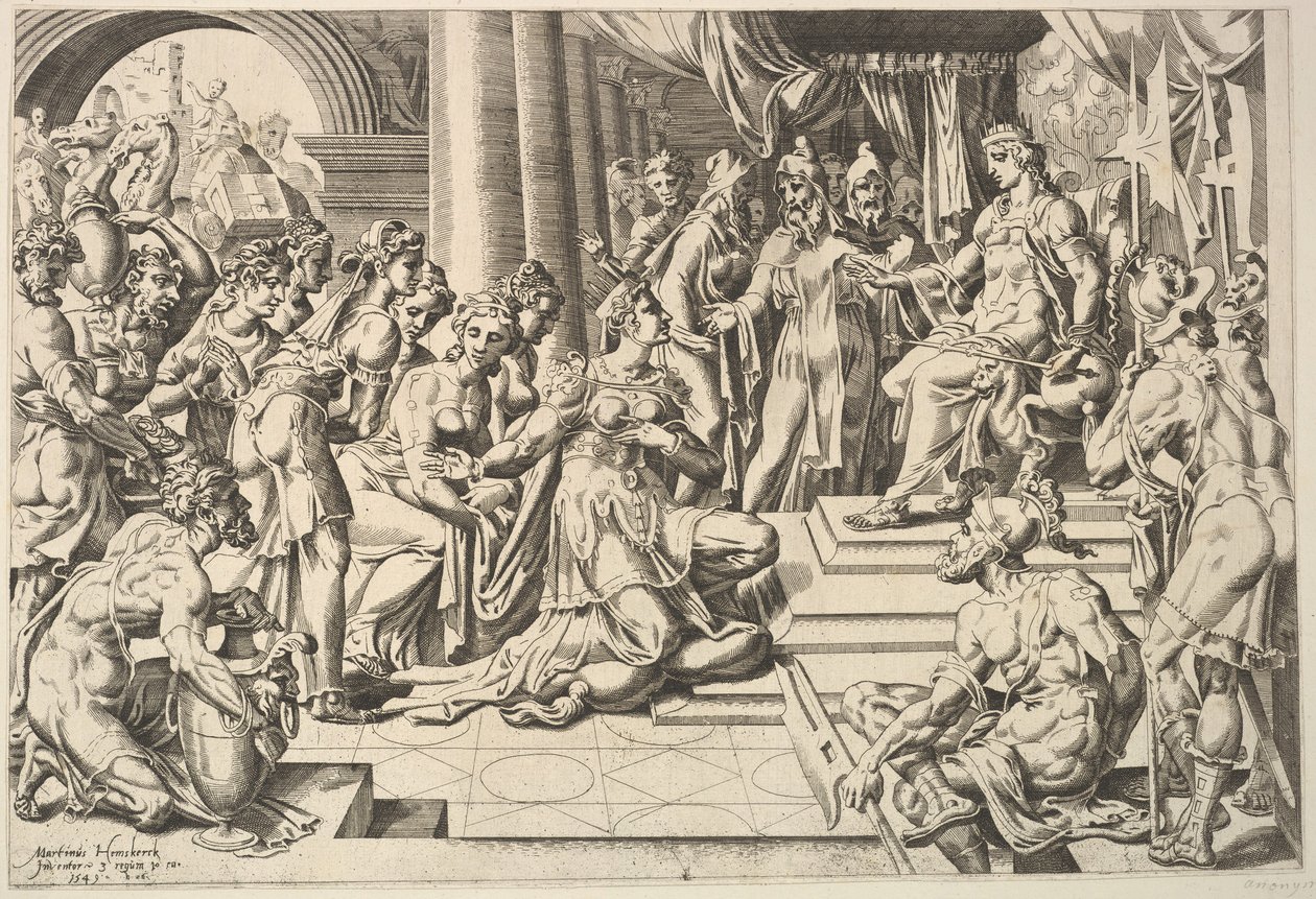 Salamon és Sába királynője, 1549. alkotó: Dirck Volkertsen Coornhert