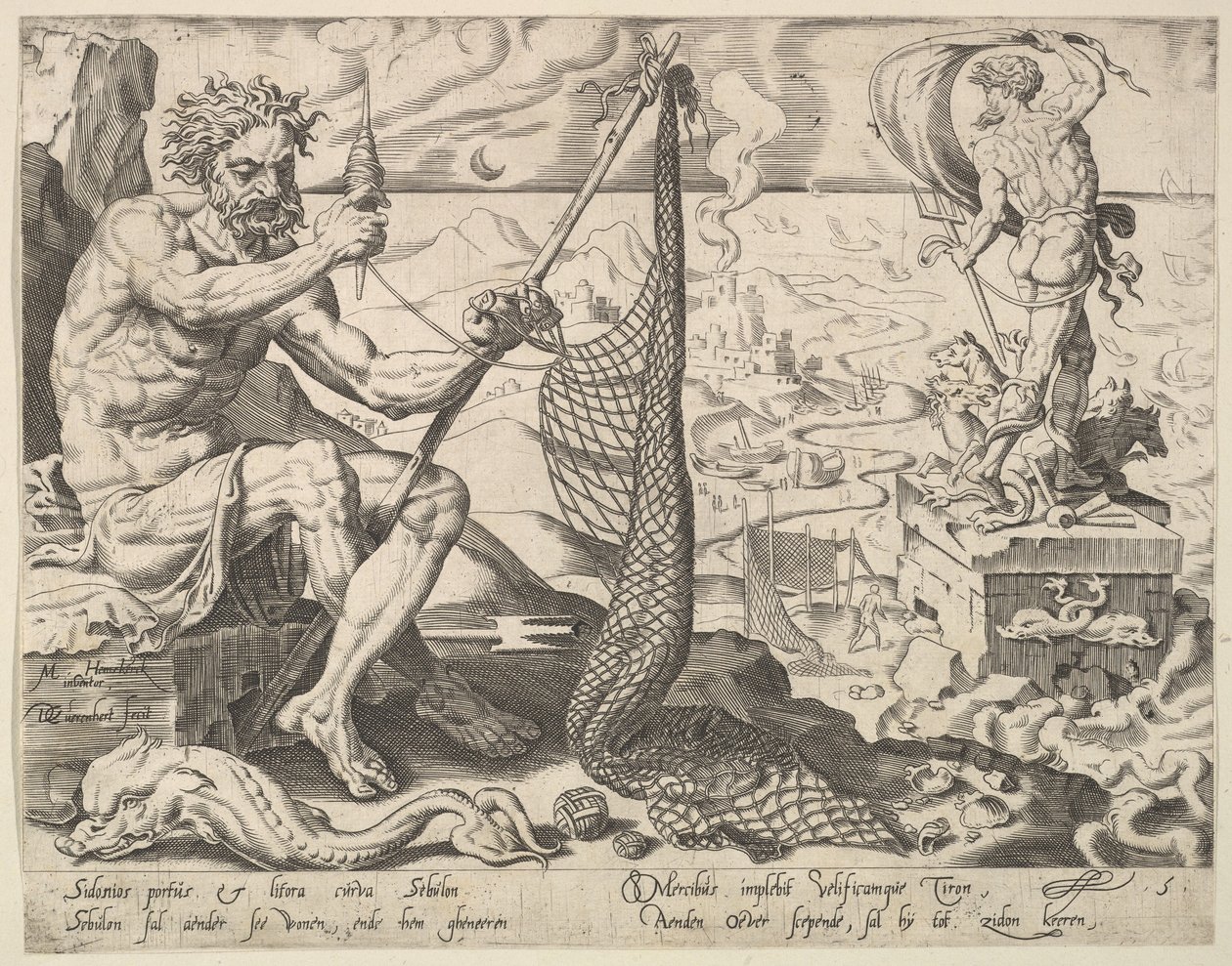 Zebulon, A tizenkét pátriárka sorozatból, 1550. alkotó: Dirck Volkertsen Coornhert