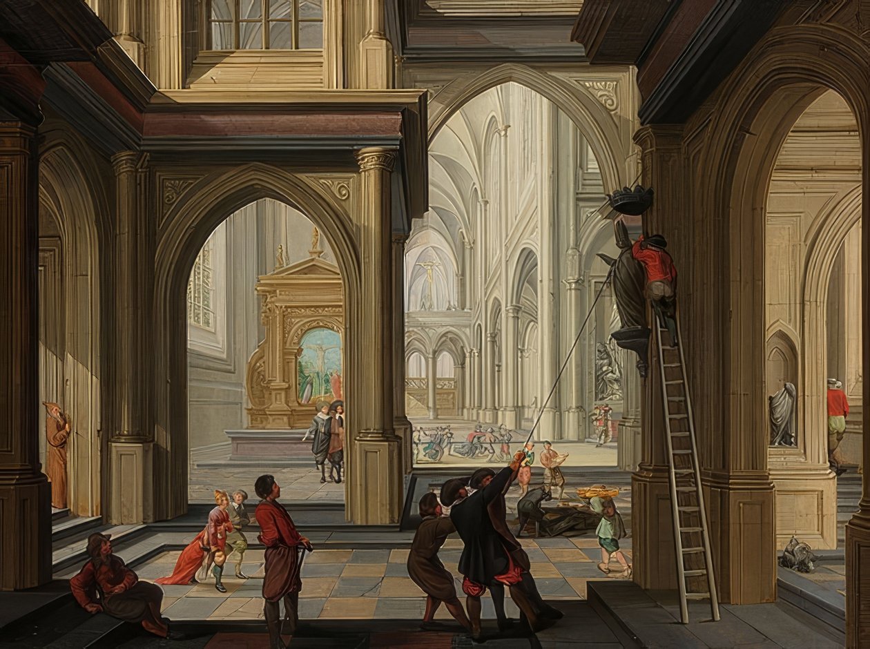 Ikonoklaszma a templomban. 1630 alkotó: Dirck van Delen