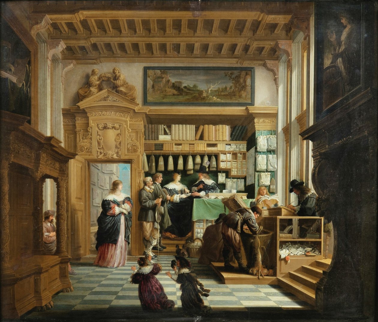 Az ügyvédi kabinet alkotó: Dirck van Delen