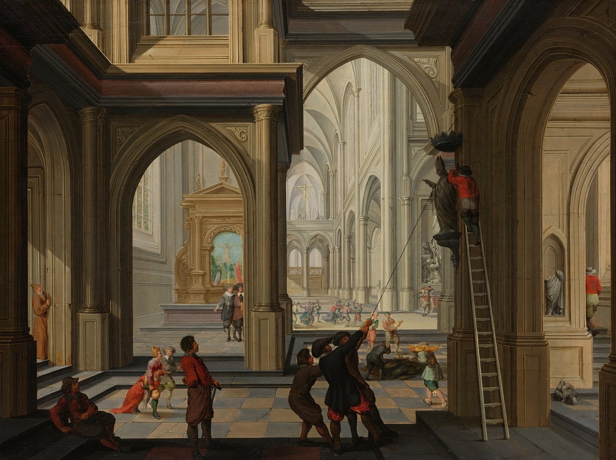 Ikonoklasztok egy templomban alkotó: Dirk van Delen