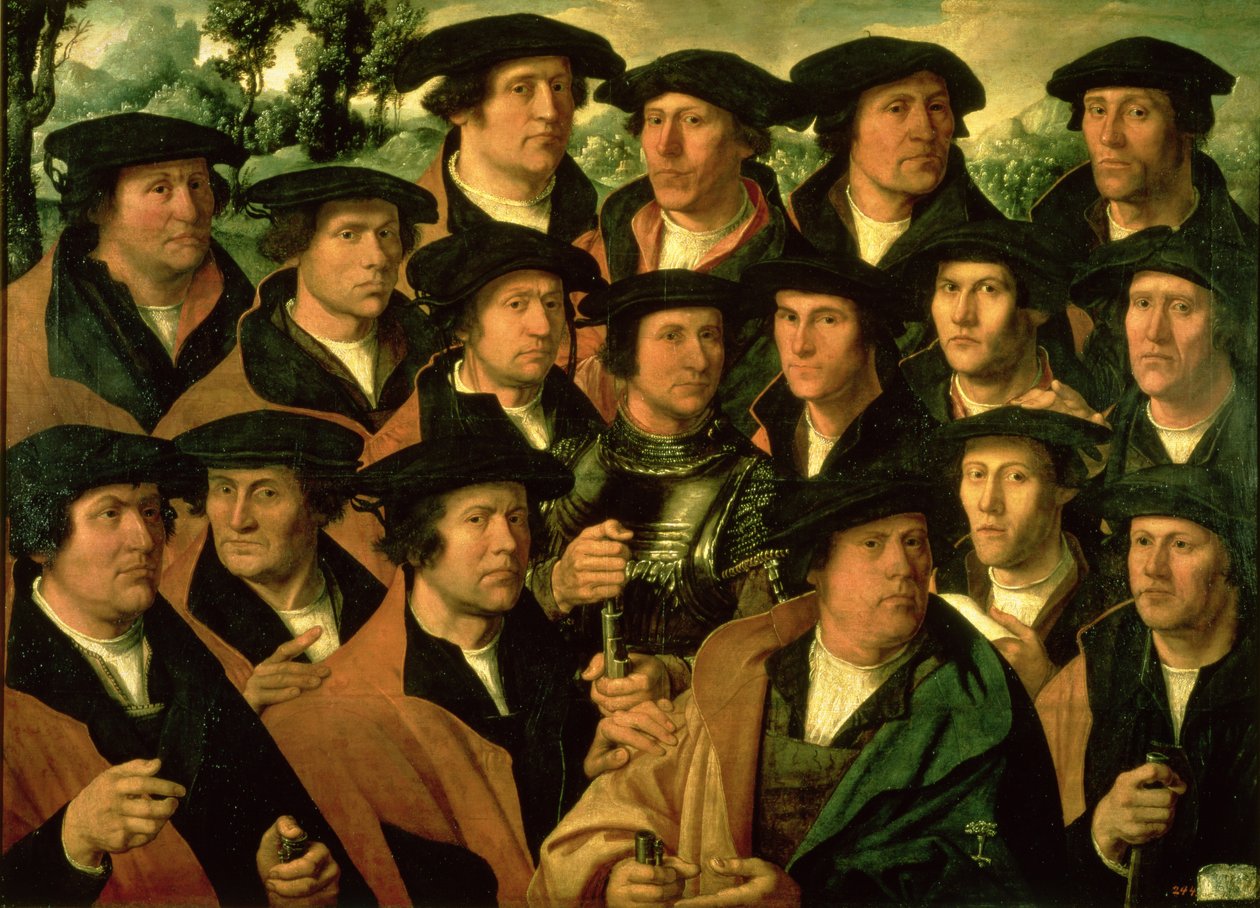 Az amszterdami lövésztársaság csoportportréja, 1532 alkotó: Dirk Jacobsz