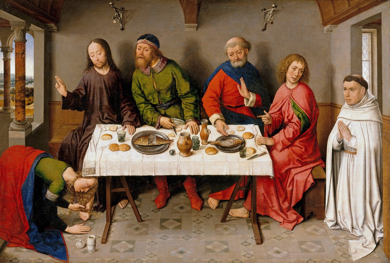 Krisztus Simon farizeus házában, c. 1450 alkotó: Dirk Bouts