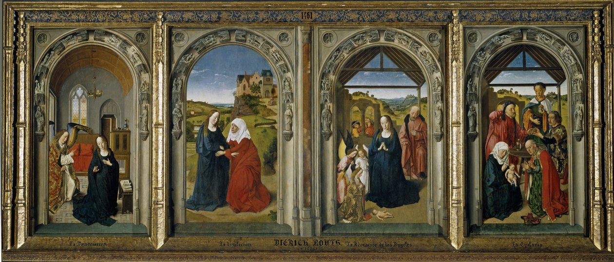 Négy jelenet a Szűzanya életéből, kb. 1442-1445 alkotó: Dirk Bouts