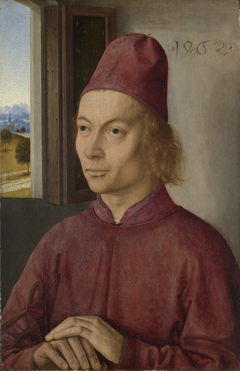 Jan van Winckele férfi portréja, 1462 alkotó: Dirk Bouts