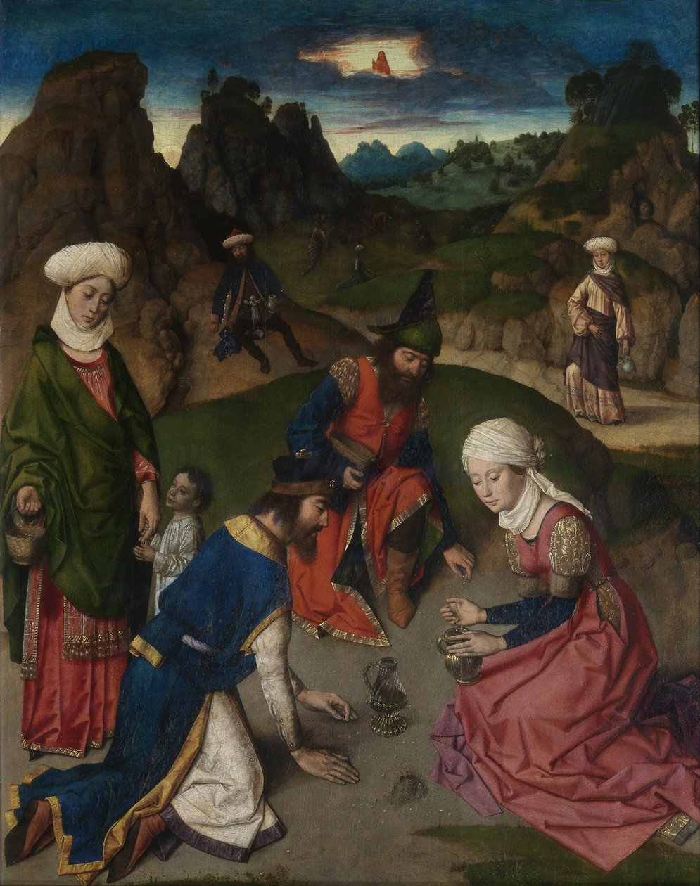 Az utolsó vacsora oltárképe: A manna jobbszárnya, 1464-1468 alkotó: Dirk Bouts