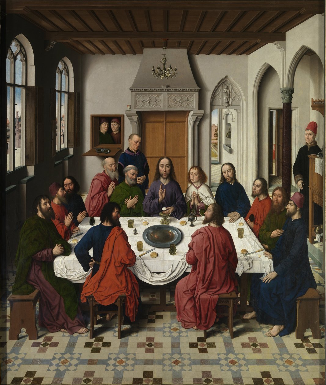 Az utolsó vacsora oltárképe központi panel, 1464-1468 alkotó: Dirk Bouts