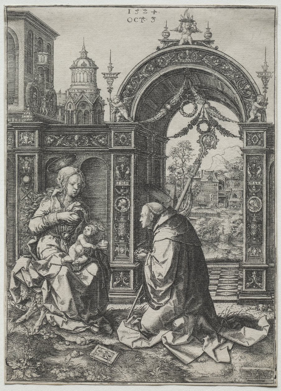 Szent Bernát látomása alkotó: Dirk Jacobsz Vellert