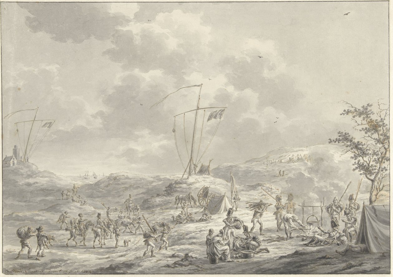 Az orosz hadsereg tábora Callantsoogban 1799-ben alkotó: Dirk Langendijk